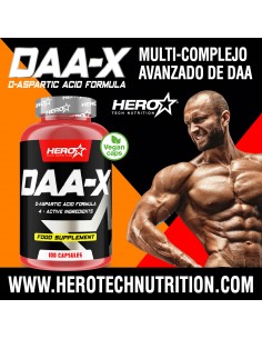 DAA-X ACIDO D-ASPARTICO HERO TECH NUTRITION CANSANCIO FATIGA 2