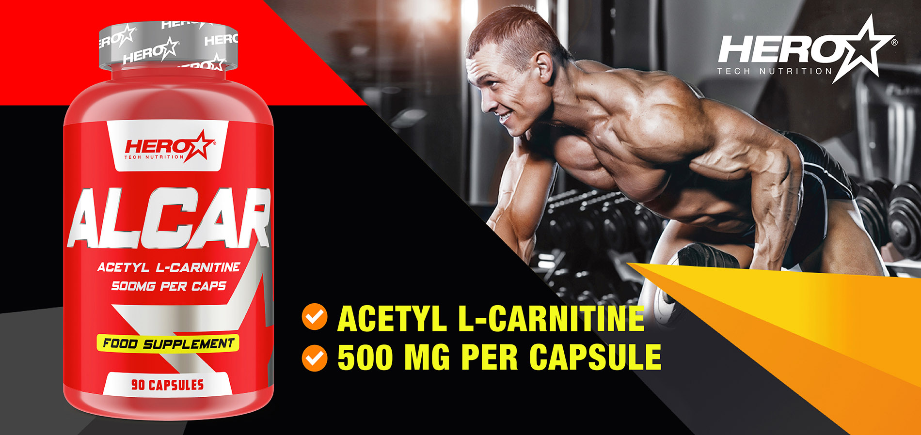 ALCAR ACETYL CARNITINE HERO TECH NUTRITION herotechnutrition