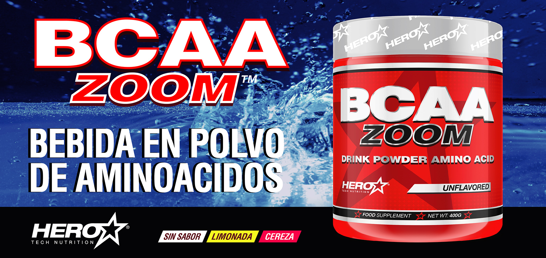 BCAA ZOOM AMINOACIDOS - HERO TECH NUTRITION herotechnutrition