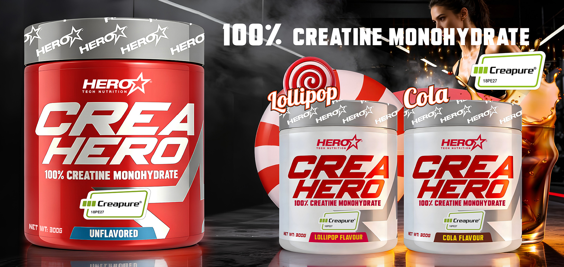 CREAHERO CREATINE HERO TECH NUTRITION HEROTECHNUTRITION