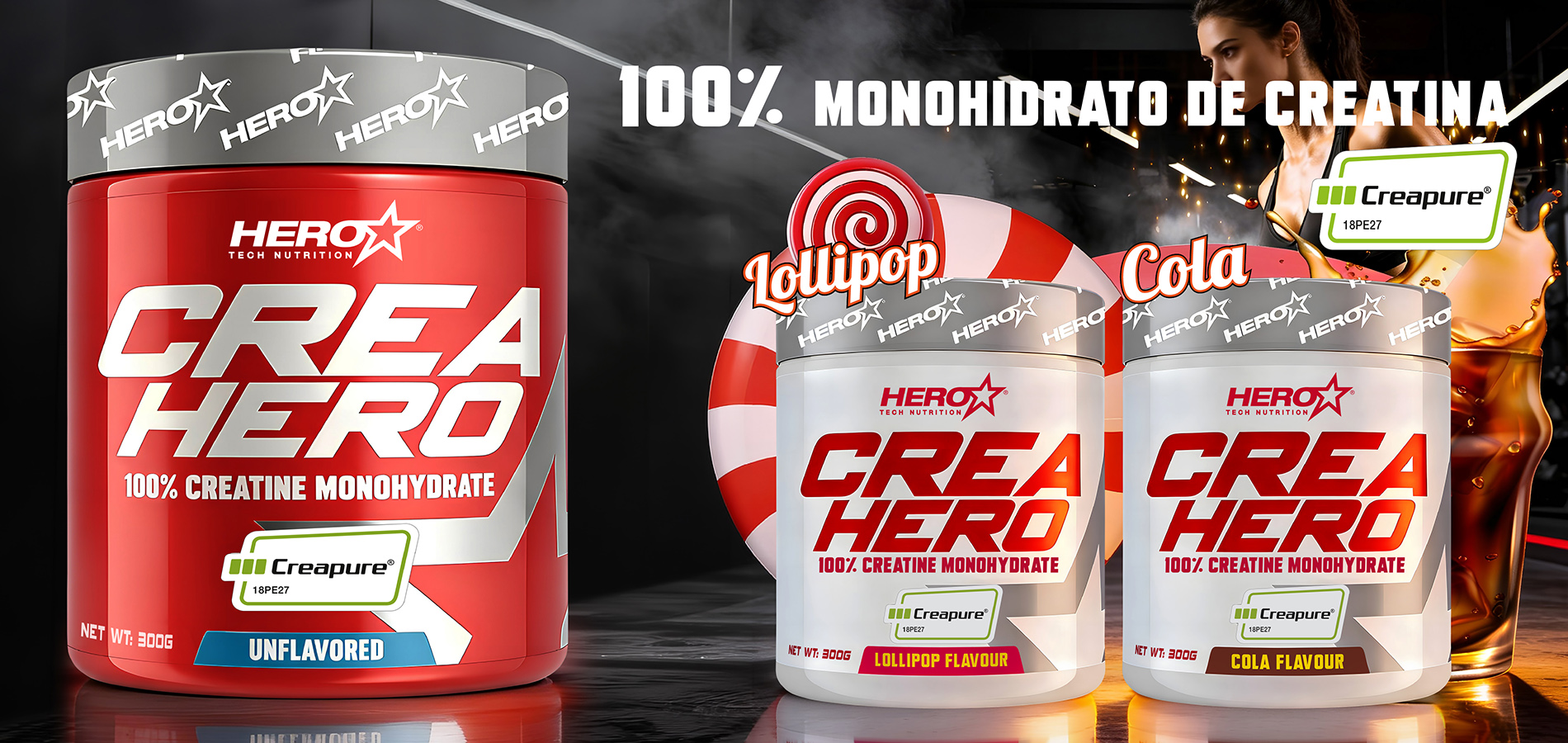 CREAHERO CREATINA CREAPURE - HERO TECH NUTRITION herotechnutrition