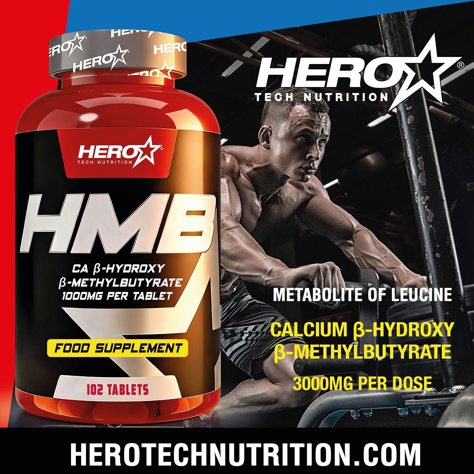 HMB HERO TECH NUTRITION AMINO ACID LEUCINE