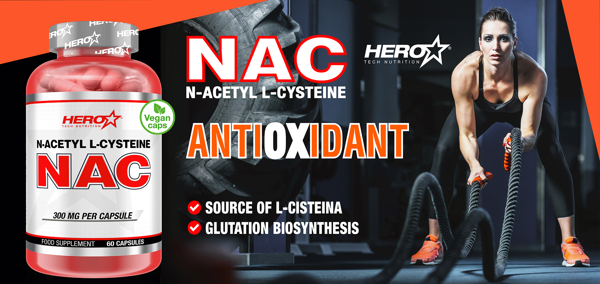 NAC CYSTEINE ANTIOXIDANT HERO TECH NUTRITION