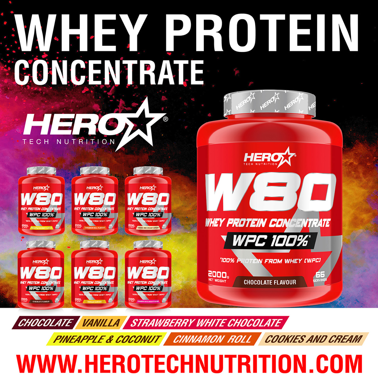 PROTEIN W80 HERO TECH NUTRITION herotechnutrition